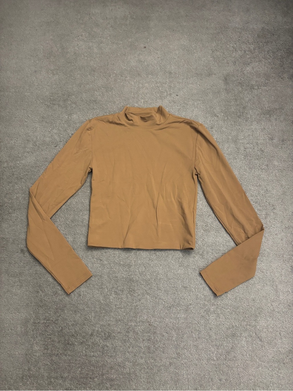 Aritzia Babaton Contour Mockneck Long Sleeve Top Brown Women’s